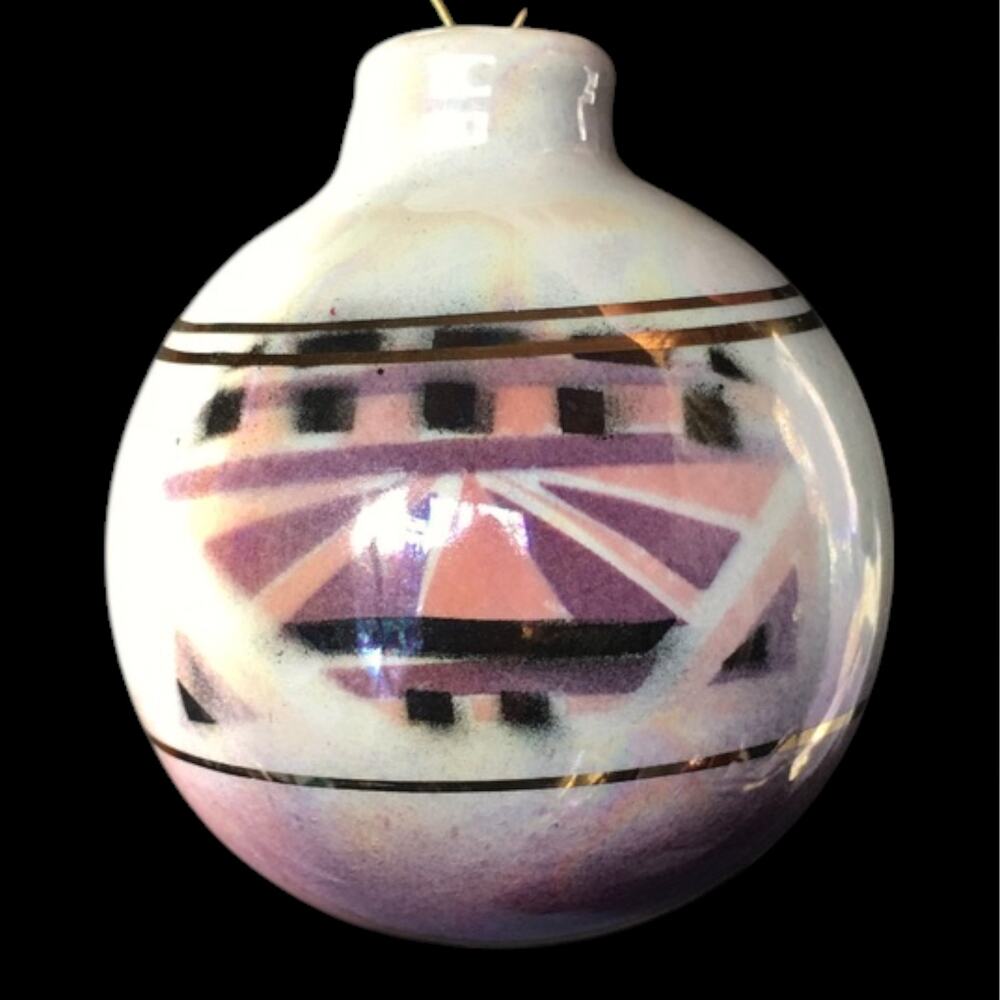 Southwest Decor Ceramic bulb Christmas ornament or hanging decor